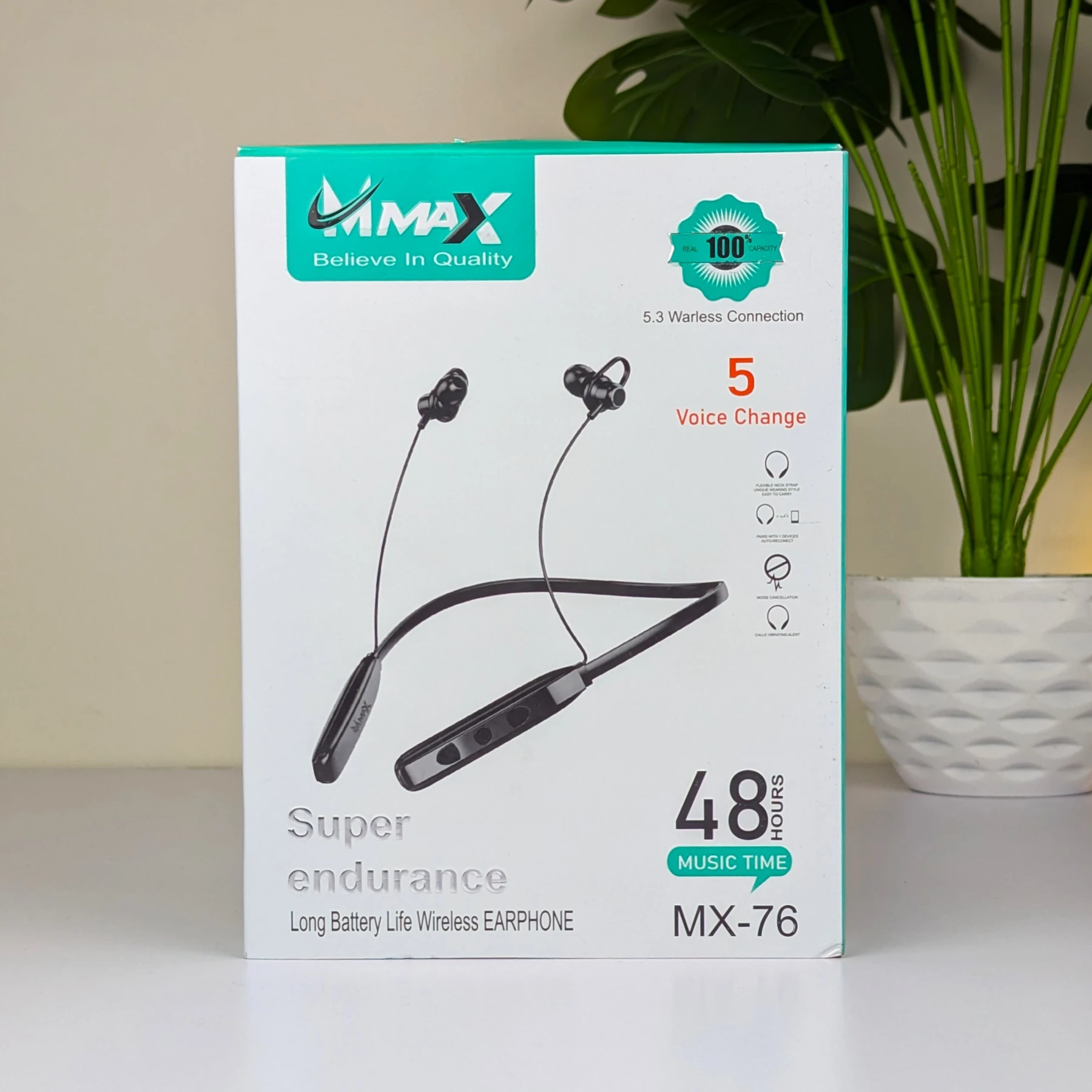 Max MX-76 Bluetooth Hanging Neckband Headphone