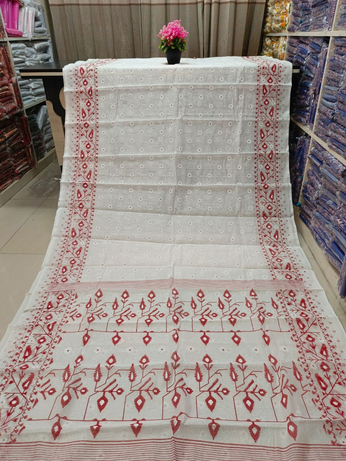 Half Silk Skin Print Sharee