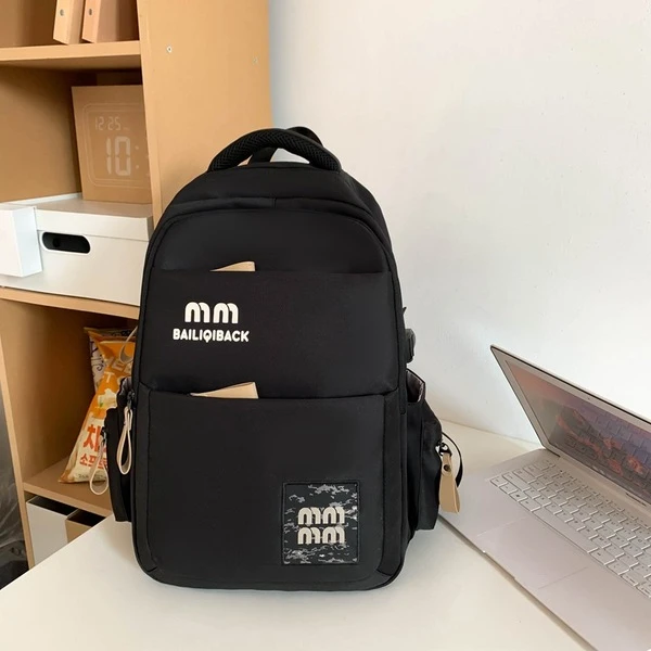 Simple Casual Backpacks (Black)