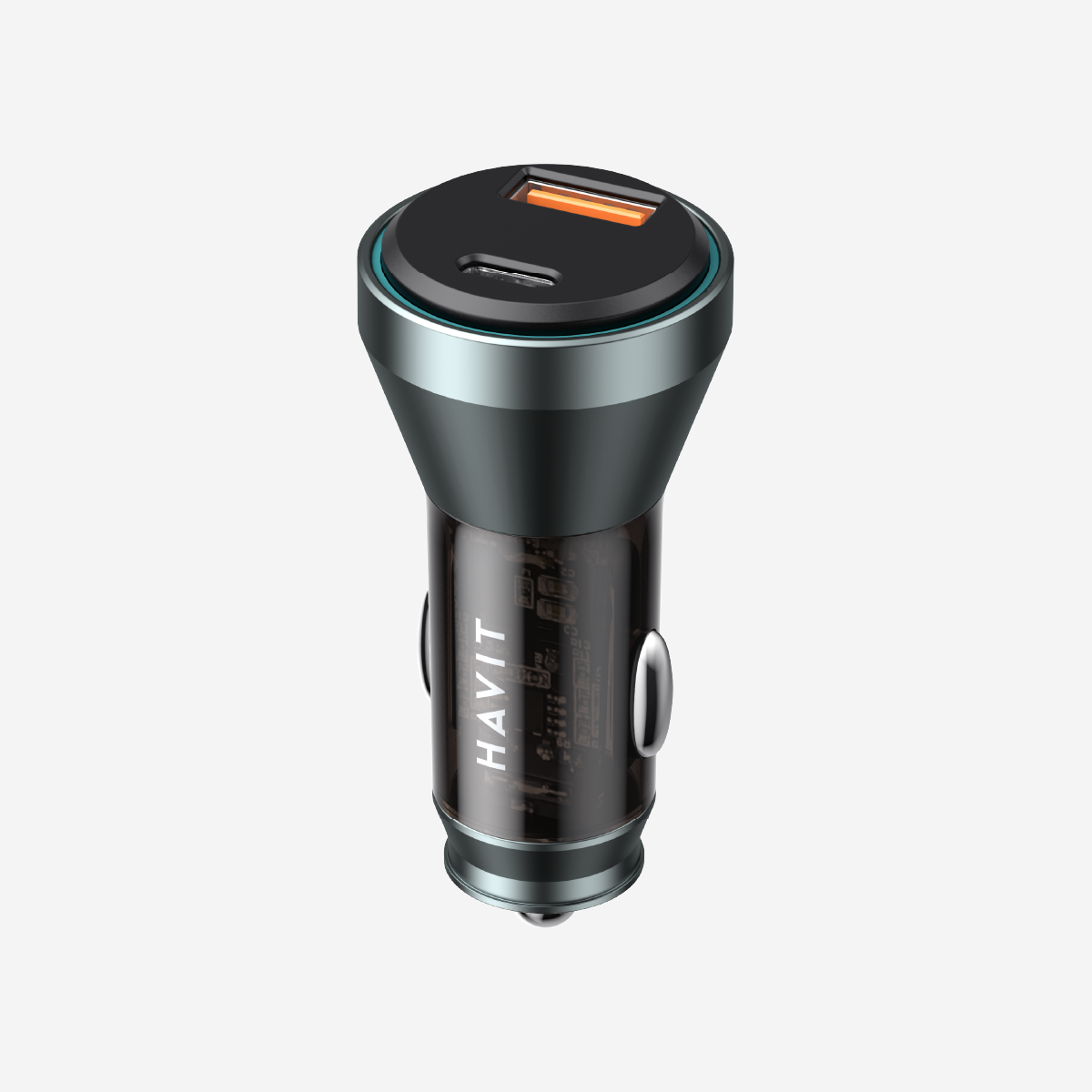 HAVIT CC2017 48W Car Charger with Digital Display（Visible internal structural design）
