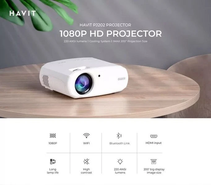 Havit PJ202 Full HD 1920 x 1080 Portable Projector