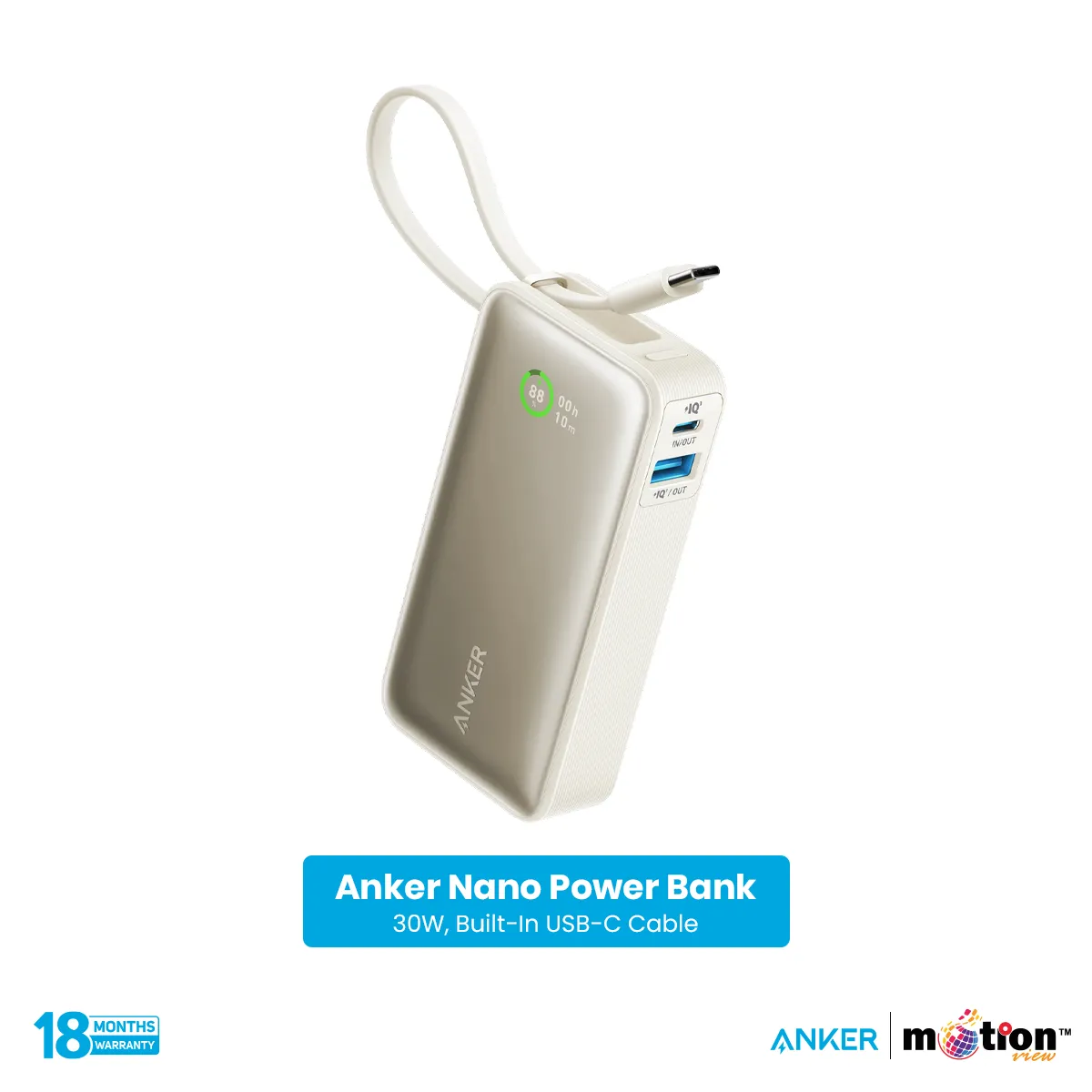 Anker Nano 10K 30W Power Bank USBâC (A1259)