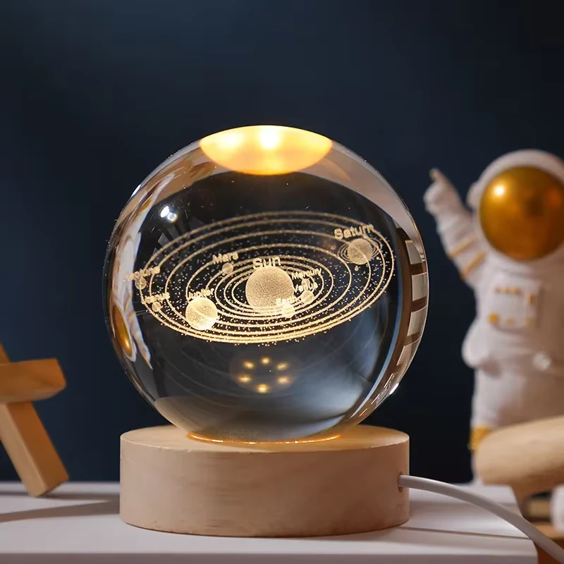 3D Crystal Ball – Solar System (7 Color Base)