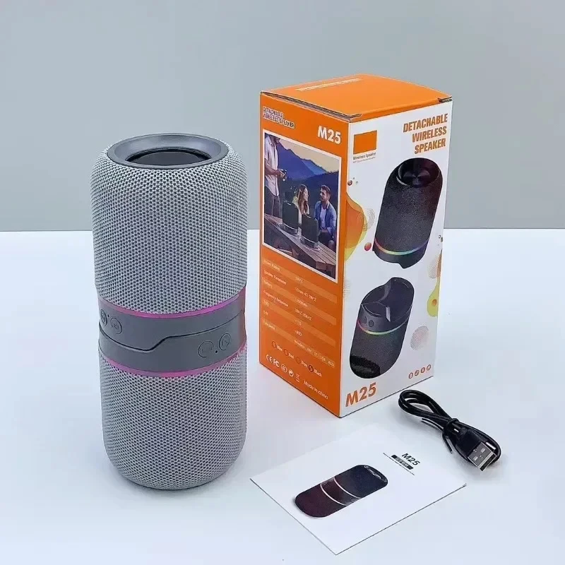 2-in-1 Magnetic Speaker Wireless Bluetooth Speaker Dazzling Split Subwoofer Wireless Bluetooth Audio RGB