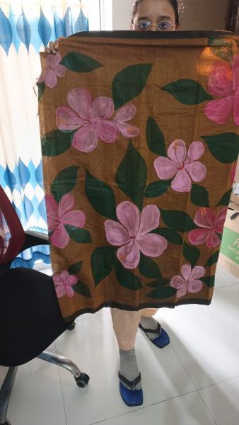 হ্যান্ড প্রিন্ট শাড়ির