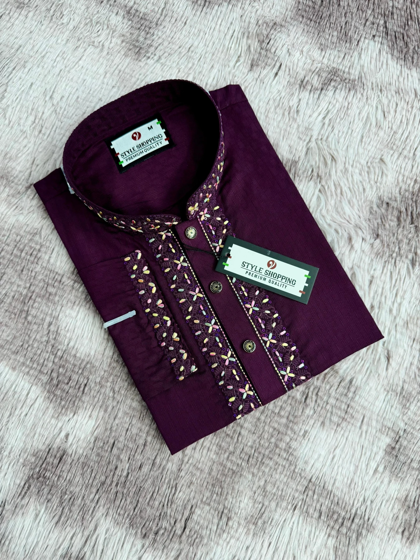 Eid Collection 2026 Purple Sequence Embroidery Punjabi