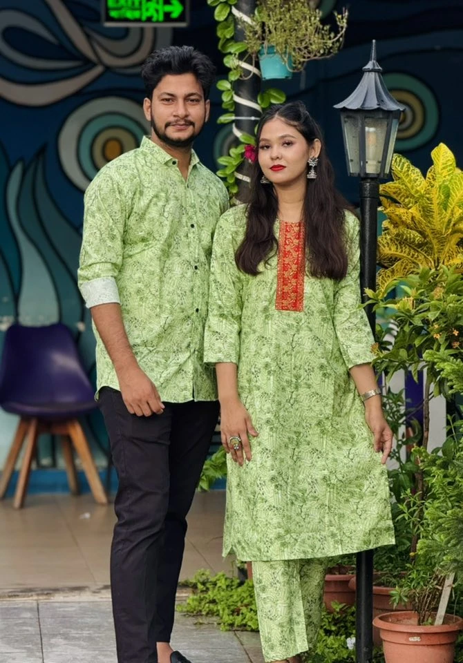 Matching Couple Dress | 2 Pcs and shirt