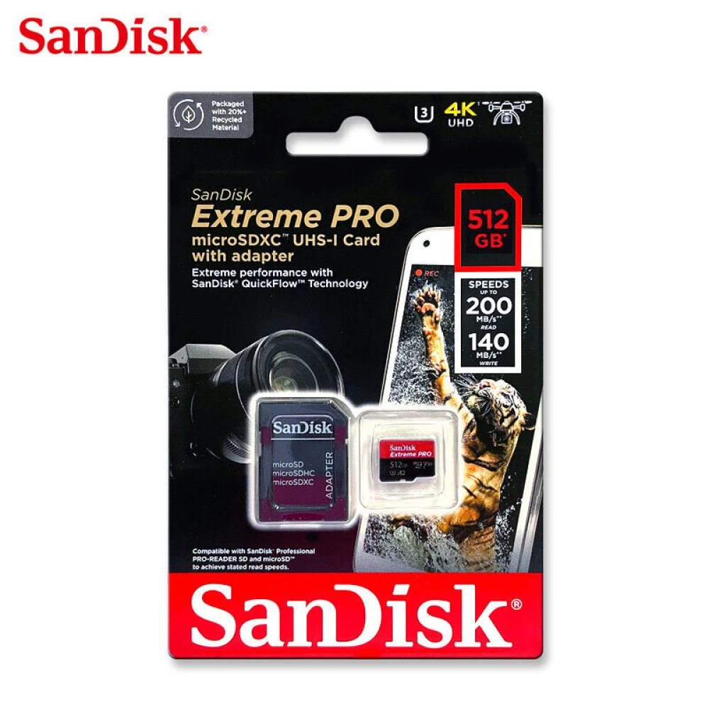 SanDisk Extreme PRO microSDXC 512GB 200MBs