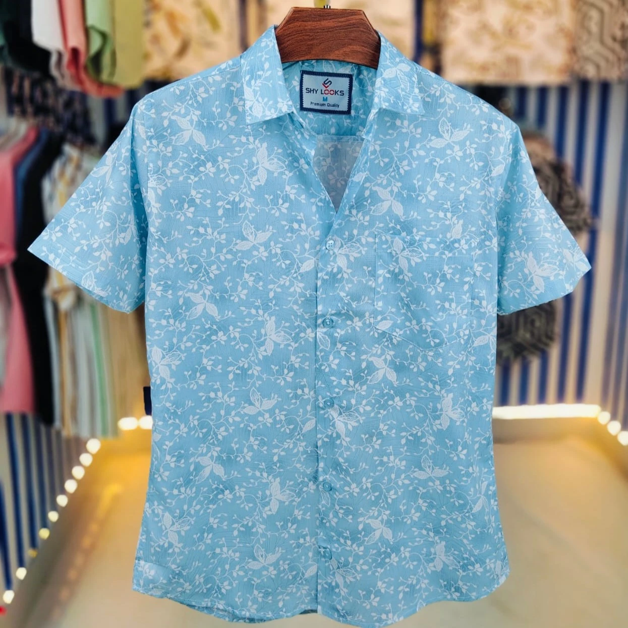 Pure Cotton Half Sleeve Print Shirt for Men's