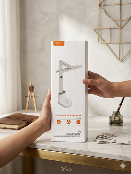 YAGE YG-8071F Smart Penholder Reading Lamp – Dual Light Source & Eye Protection