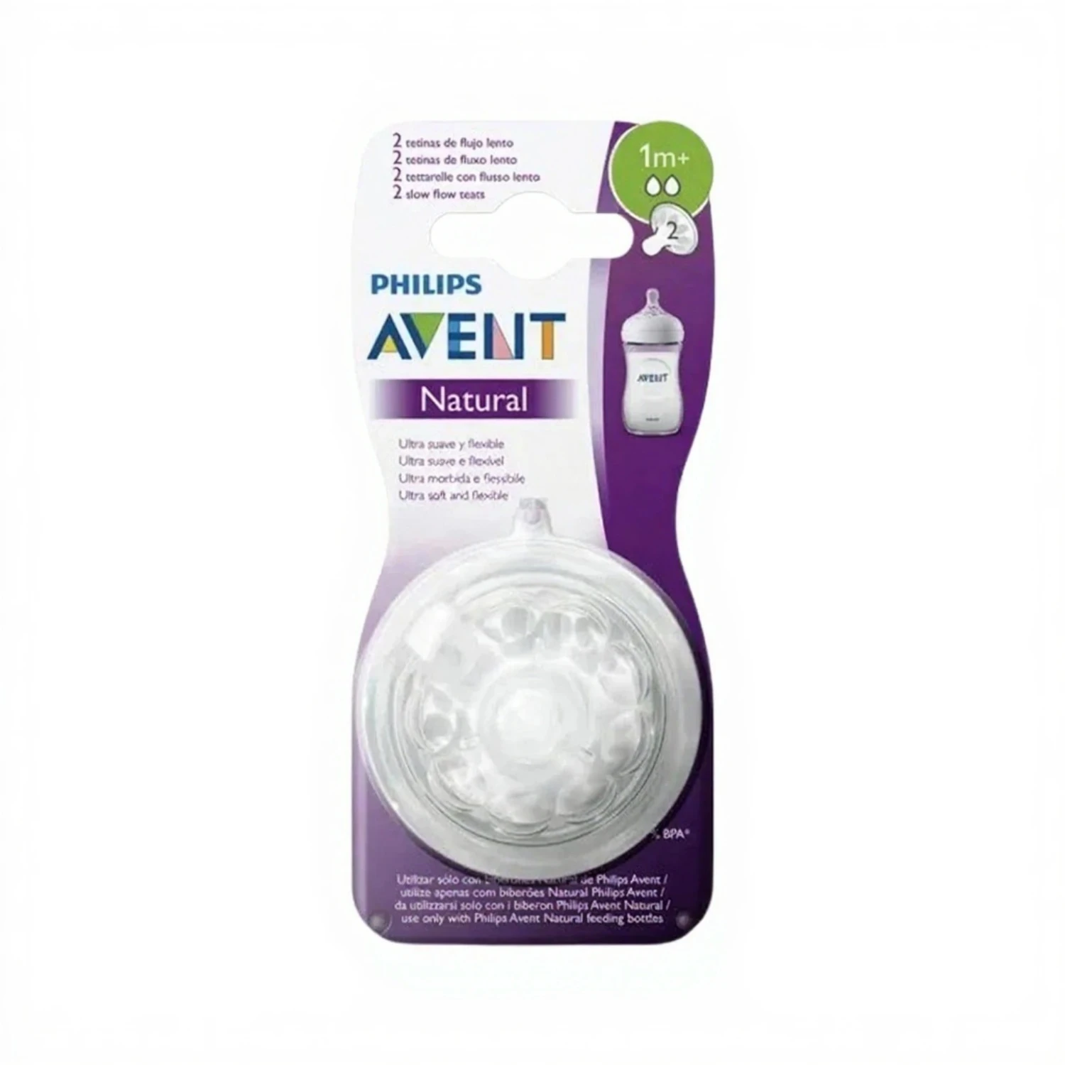 Philips Avent Bottle_Nipple - 1 month plus - 2pcs
