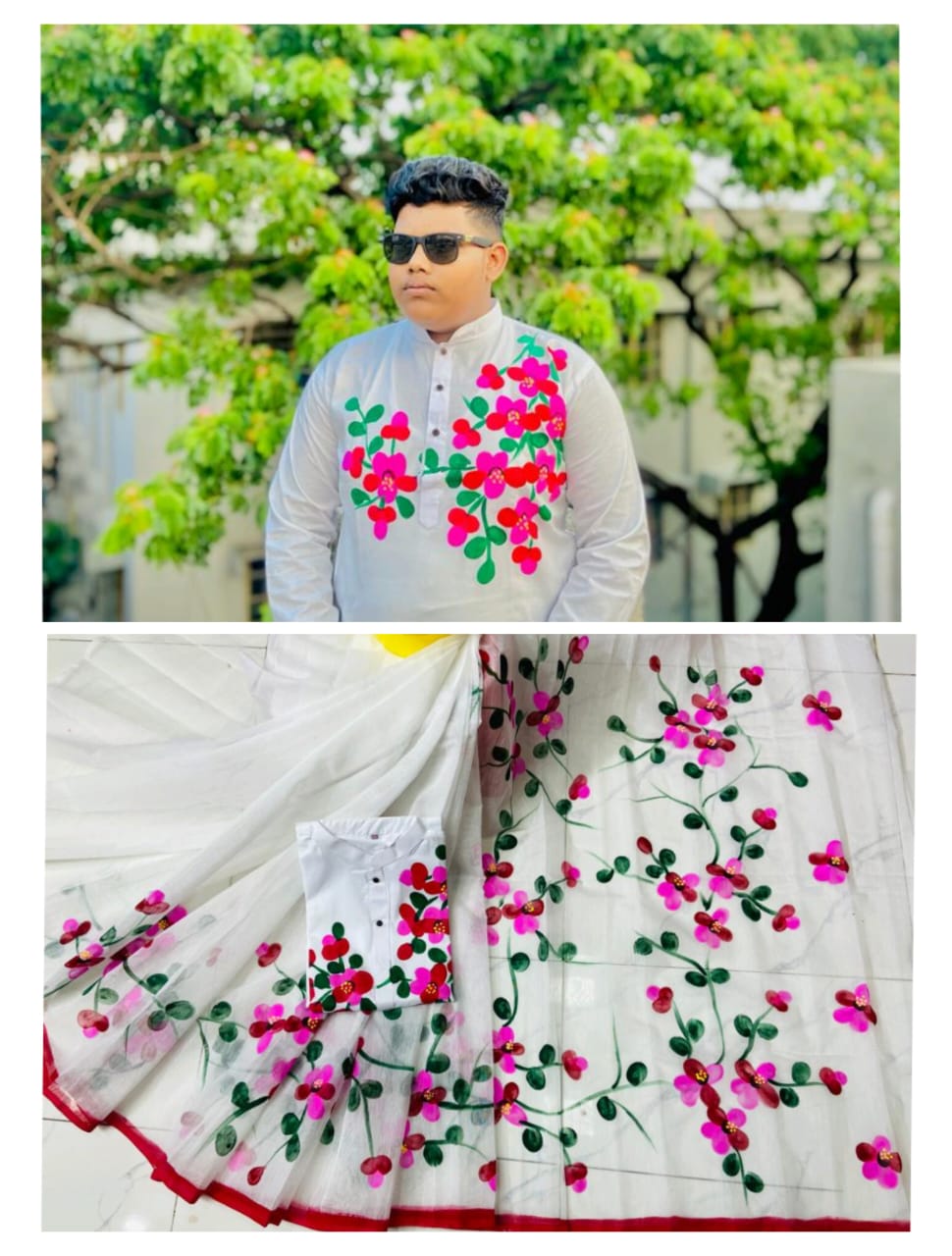 Hand Print Couple Dress