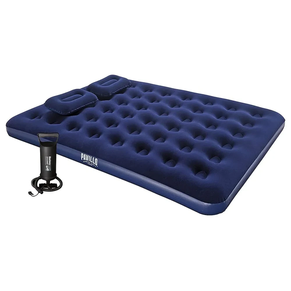 Bestway Inflatable Double Air Mattress With Pillo & Manual Air Pumper