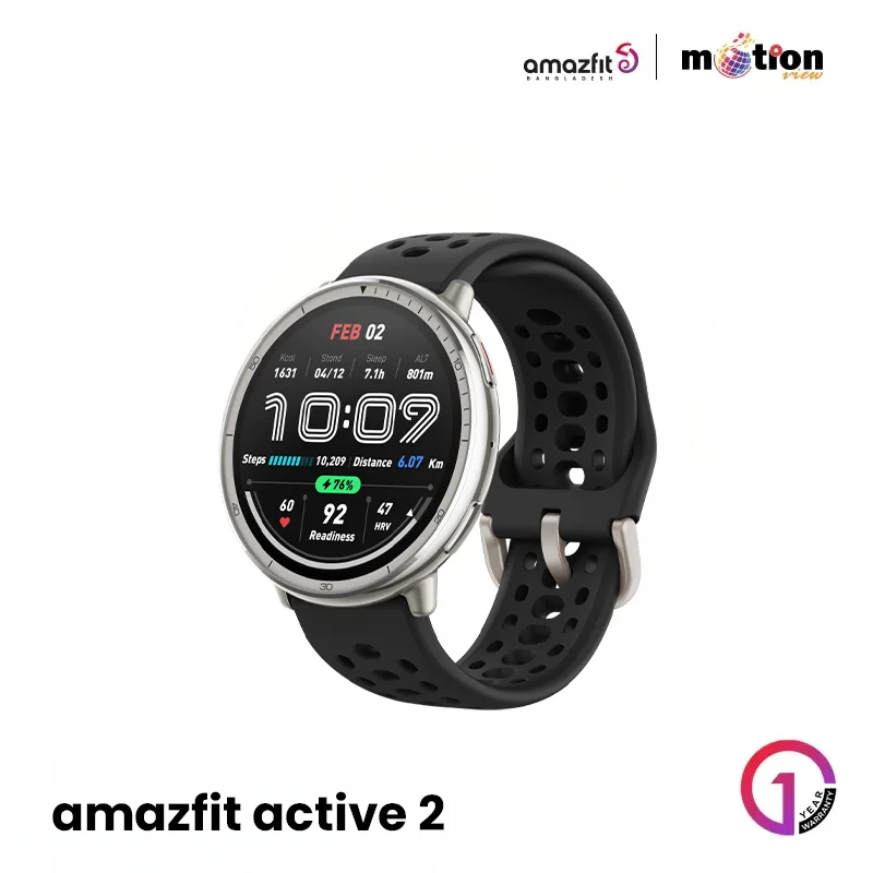 Amazfit Active 2 Smart WatchÂ with 5ATM, AMOLED Display, GPS