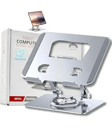Tablet Stand Foldable Aluminium Tablet Stand Tablet Holder For iPad Pro Stand 360° Rotation