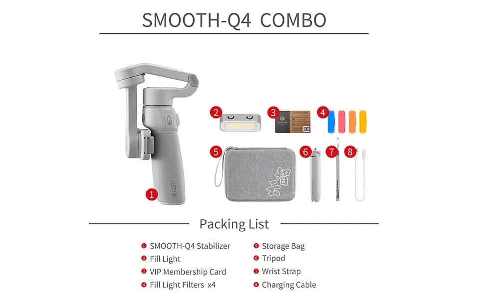 ZHIYUN Smooth Q4 combo Smartphone Gimbal Stabilizer