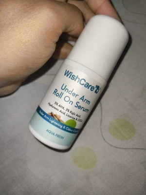 WishCare Underarm Roll On Serum 50ml | 5% AHA & 3% Kojic Acid for Brightening & Odour Control - Roll On Deo for Women & Men- Long Lasting Aqua Fragrance