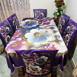China Premium 3D Print Table Cloth Set