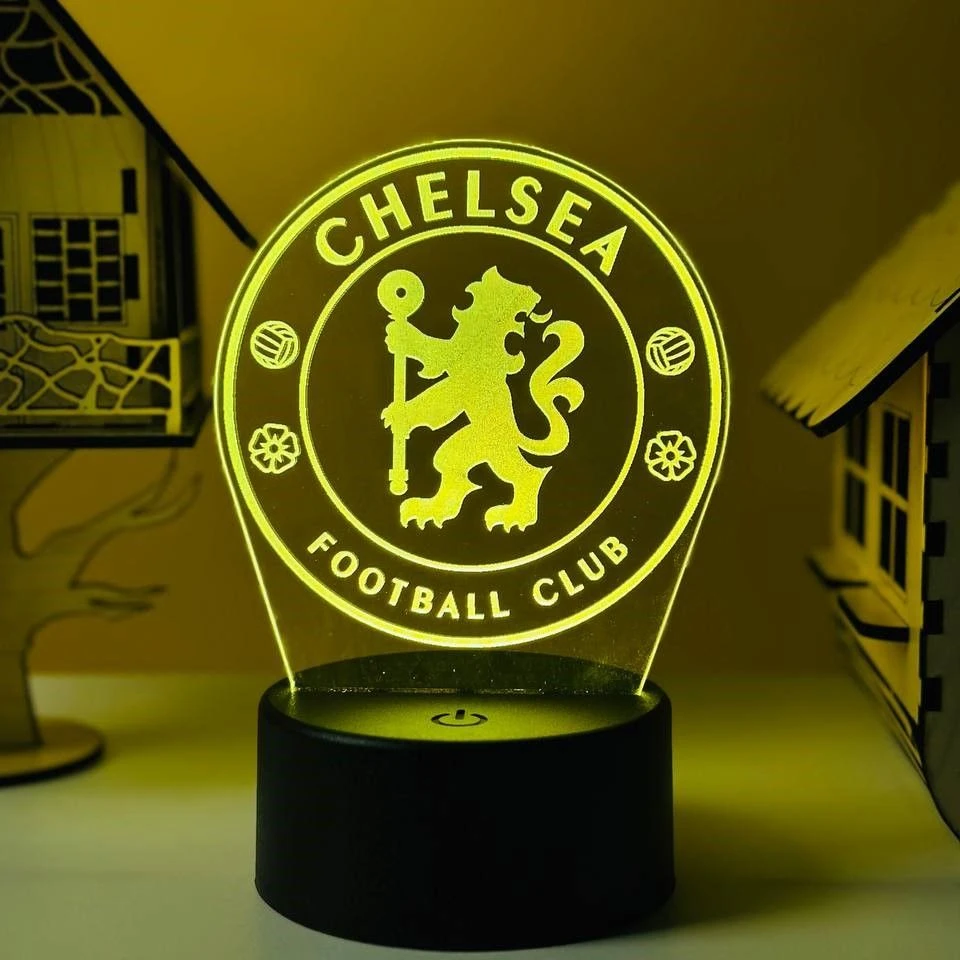 GearUP Acrylic Multicolor Night Lamp (Chelsea F.C.) Black – 20 pcs
