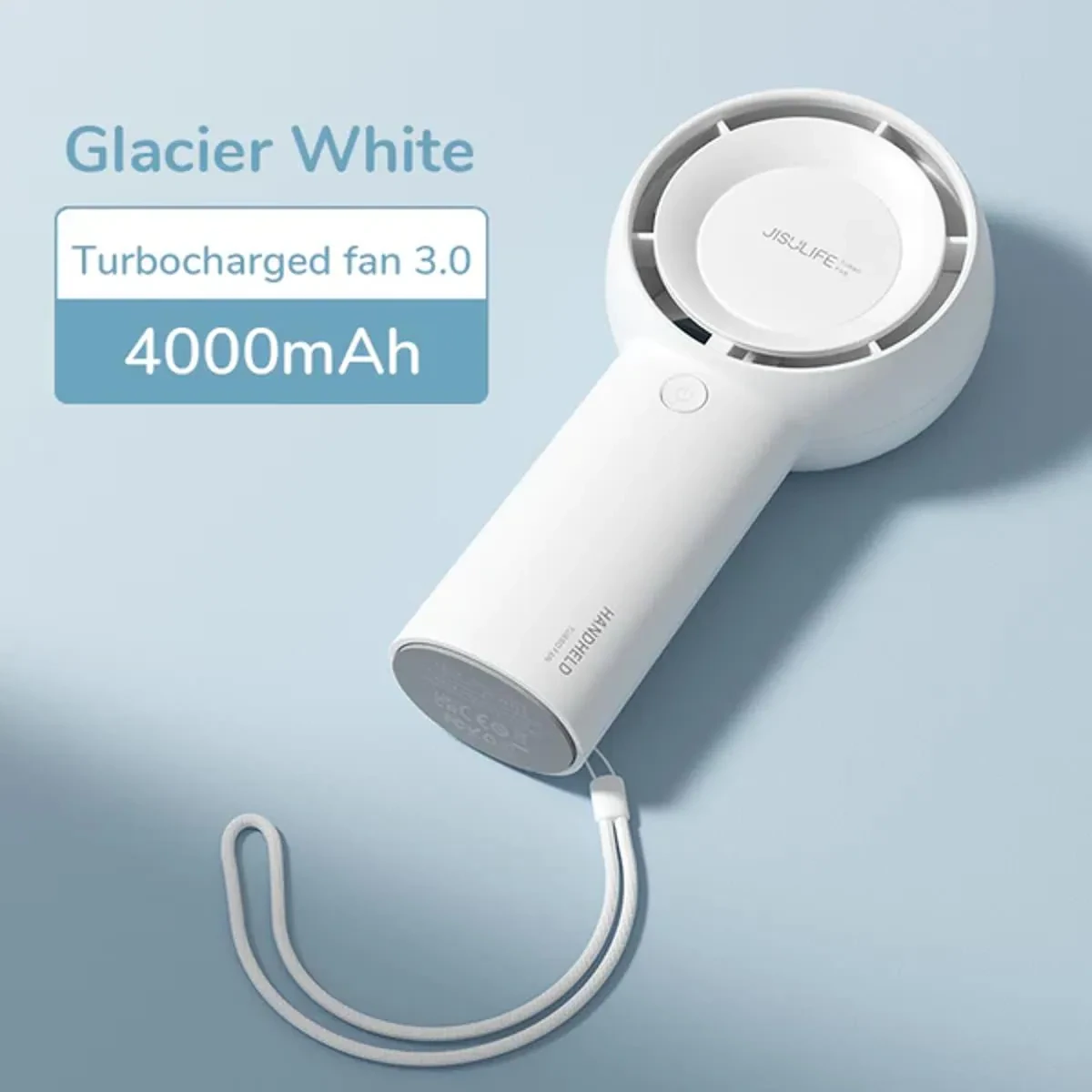 JISULIFE FA43 Handheld Turbo Fan 4000mAh – White Color