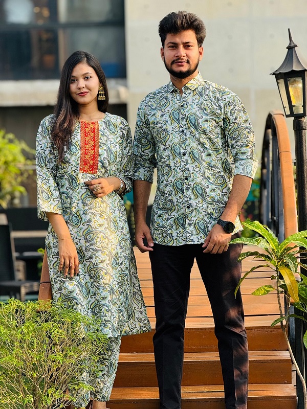 Premium Shirt Three Piece Couple Set