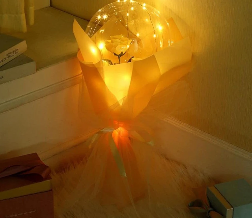Valentine Special Premium Balloon With Lightning Flower