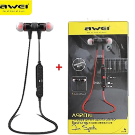 AWEI A920BL Wireless Smart Sport Stereo Magnetic Earphones Explosive Bass