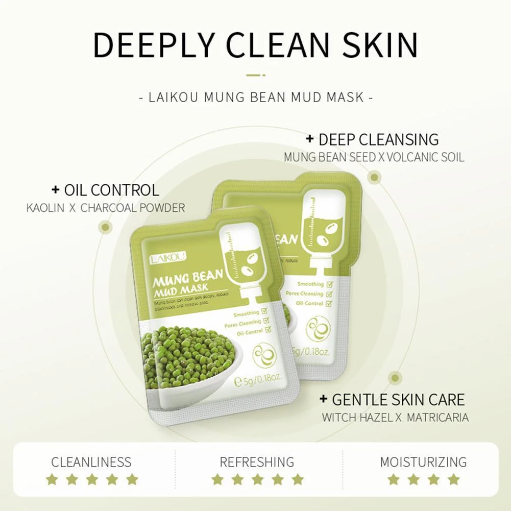 Laikou Mung Bean Mud Mask 5g x 6 Pack