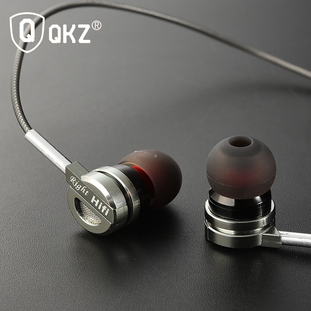 QKZ DM9 Zinc Alloy HiFi Metal Earphone Heavy Bass Music Headset with Mic - Headphone