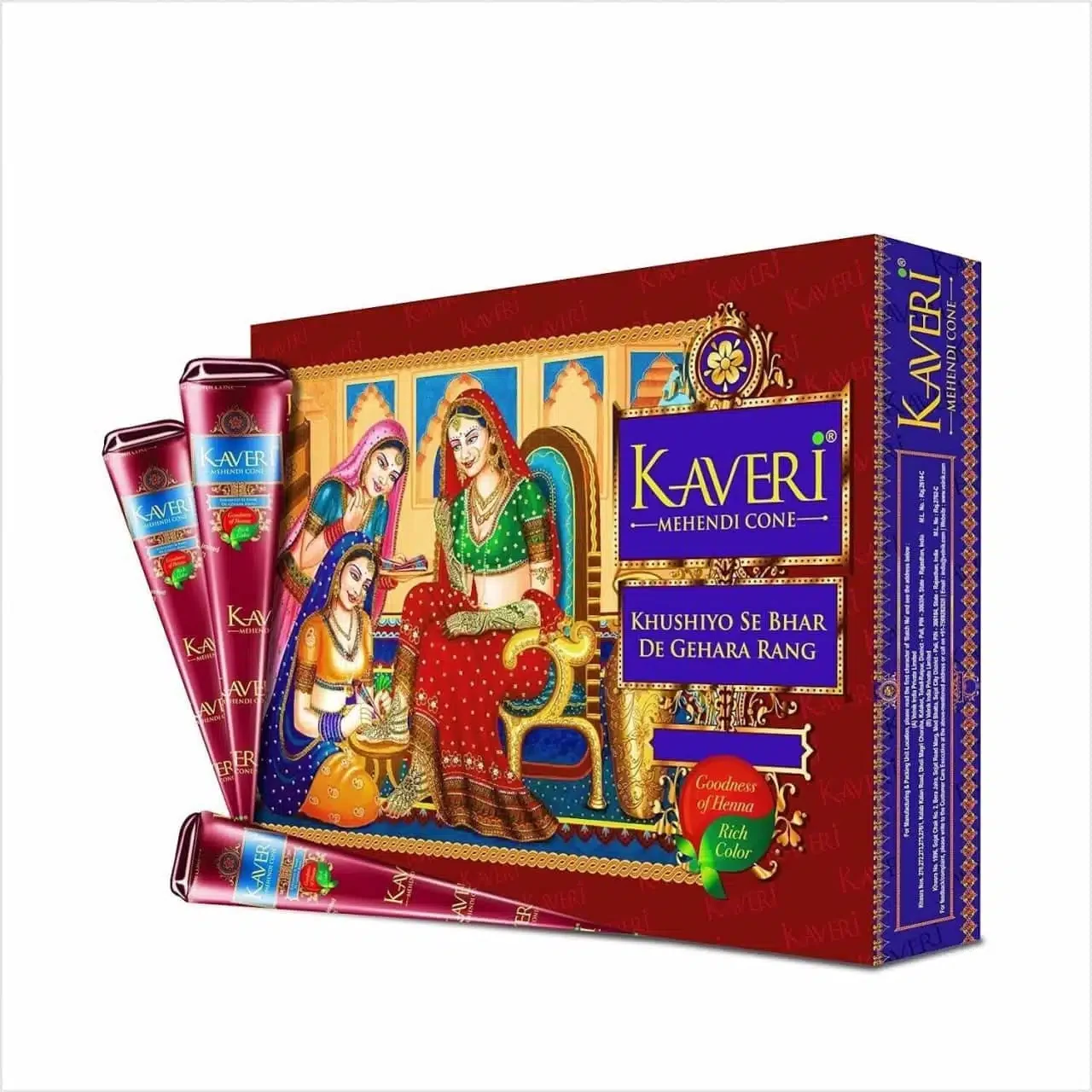 6pcs Mehendi Cone by Kaveri Mehendi