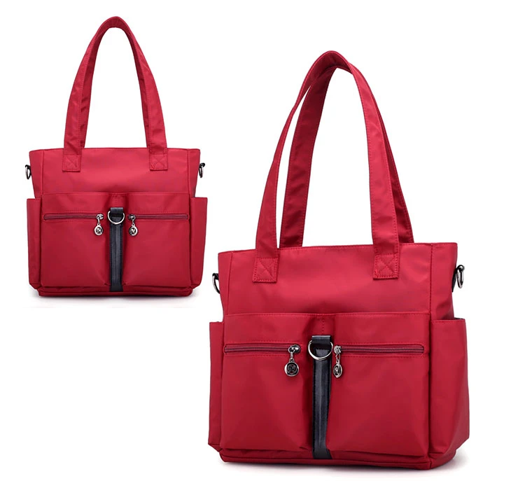 Women Casual Large Capacity Waterproof Oxford Cloth Bag (maroon)
