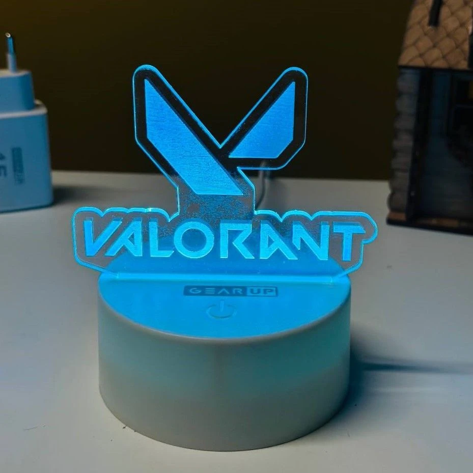 GearUP Acrylic Multicolor Night Lamp (VALORANT) – WHITE – 20 pcs