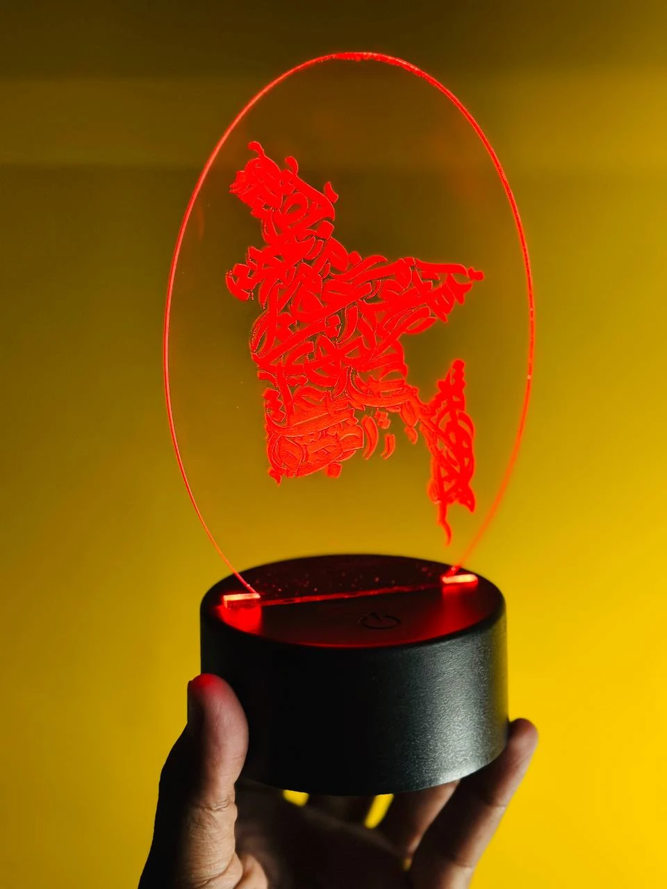GearUP Acrylic Multicolor Night Lamp Black (BD Map) – 20 pcs