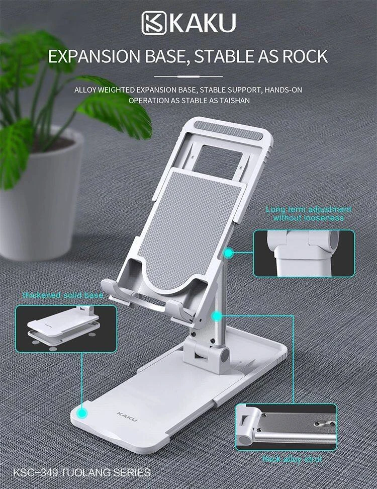 Lifting Folding Desktop Bracket Desktop Mobile Stand for Phone/Tablet (Multi-angle Adjustable) – Suitable for Apple iPad Tablet Mobile Phone Handphone Smartphone, Foldable and Portable