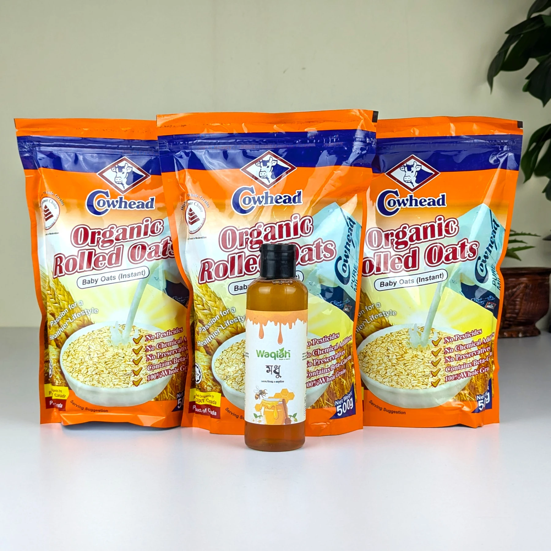 Ultimate Healthy Breakfast Combo: Cowhead Organic Oats + FREE Natural Honey