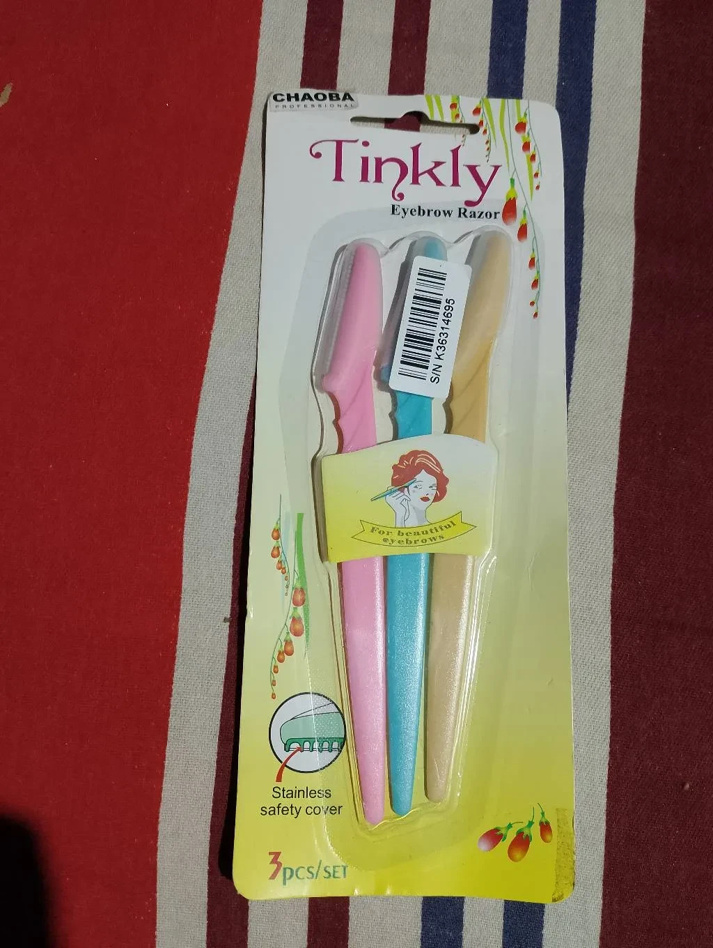 Tinkle Eyebrow Razors for Women 3pcs Set