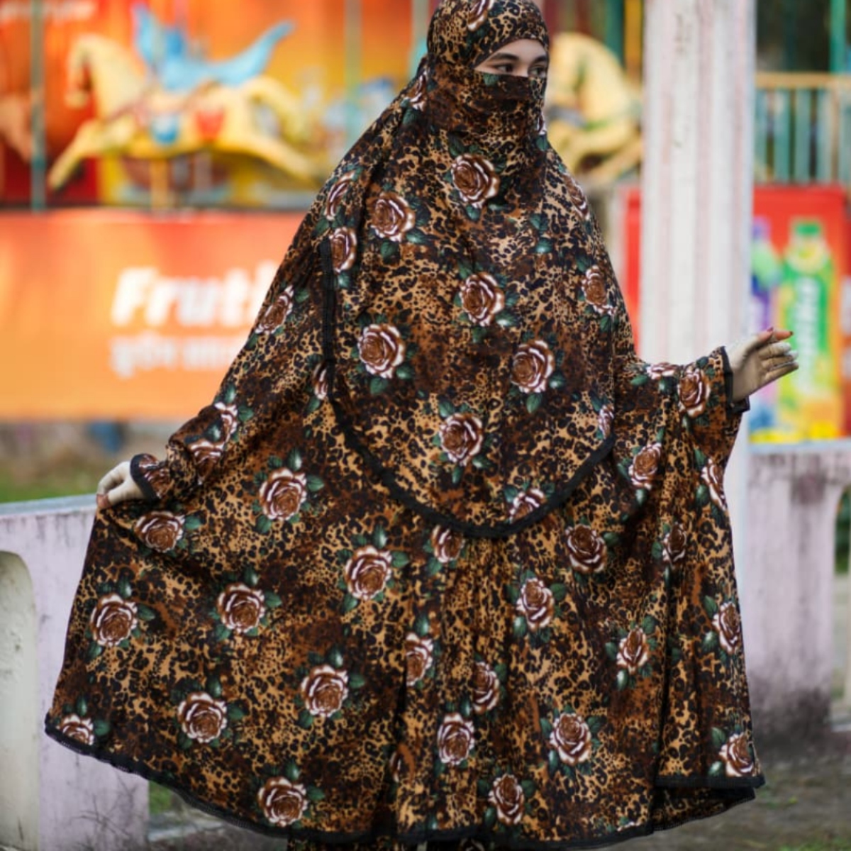 Elegant Palazzo long Khimar Set