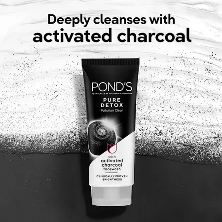 Pond's Face Wash Pure Detox Pollution Clear with Activated Carbon 100ml | Bangladesh