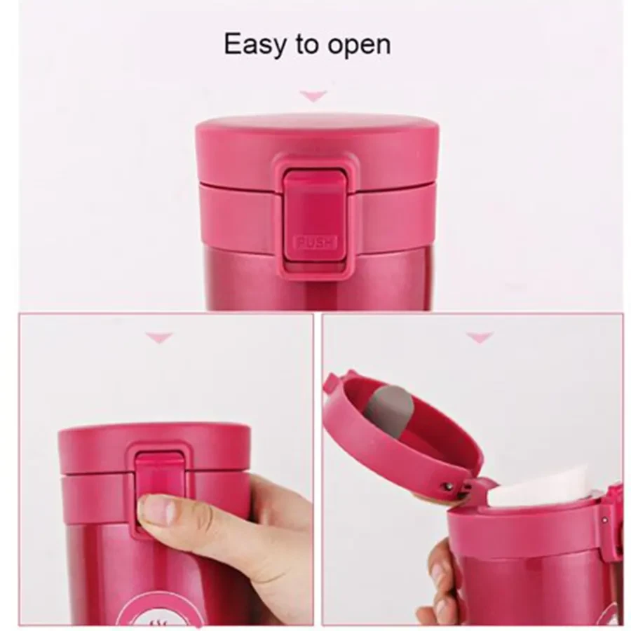 Double-Layer Food-Grade Stainless Steel Thermos Vacuum Insulation Coffee Cup/Mug-Red