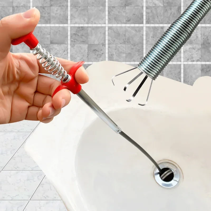 Sewer Pipeline Kitchen Home Toilet Drain Cleaning Narrow Bendable Curve Grabber Tools