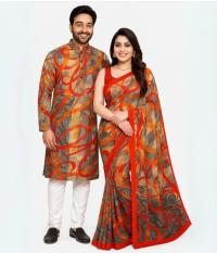 Eid Special Couple Sharee Panjabi Combo