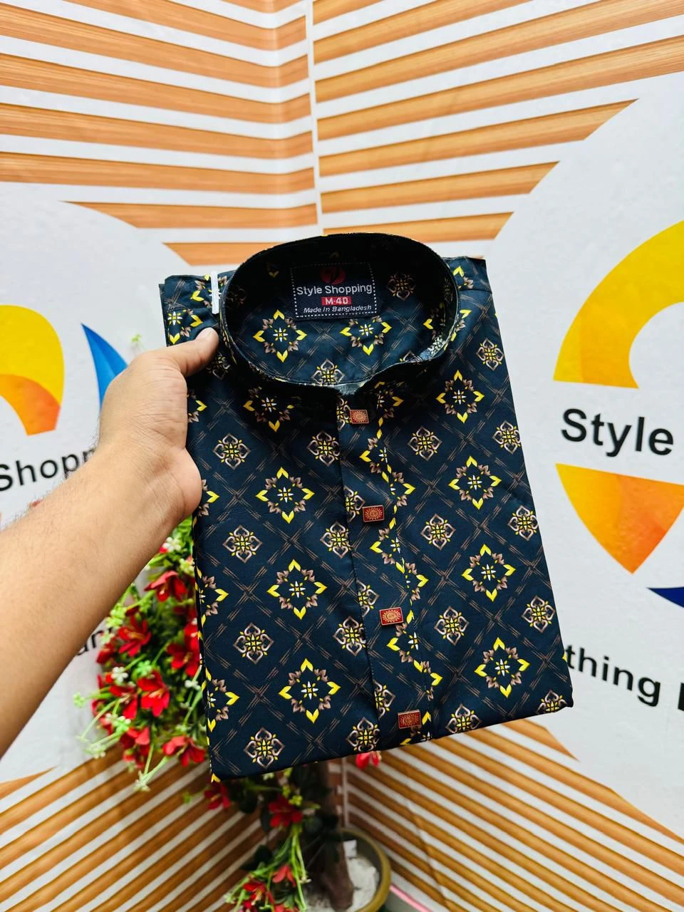 Men’s Cotton Screen Print Panjabi