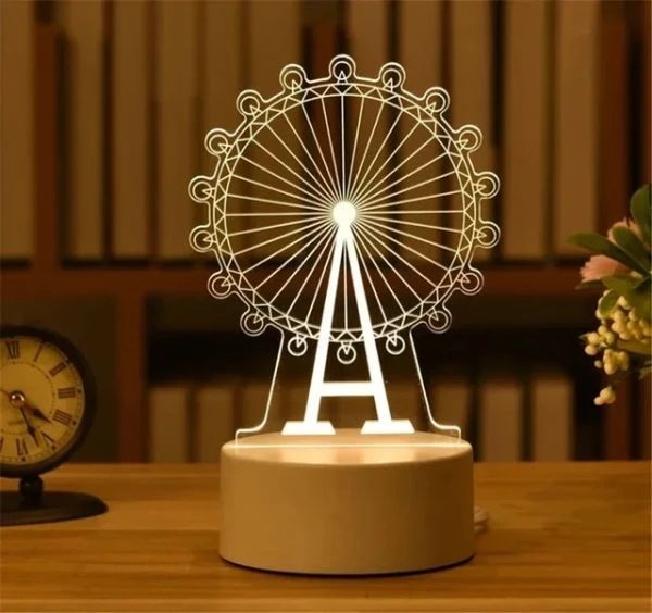 GearUP Acrylic Multicolor Night Lamp (Ferris Wheel) – 20 pcs