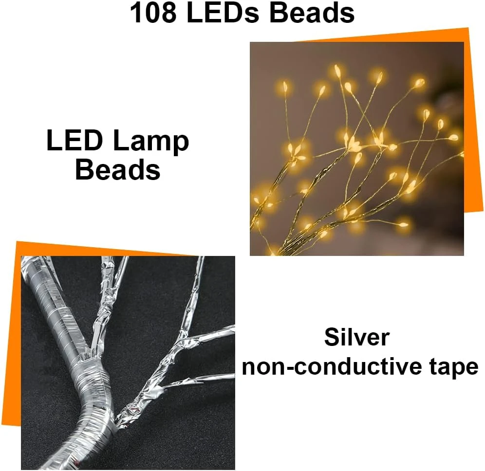 HONPHIER 108 LED Warm White Tree Lamp