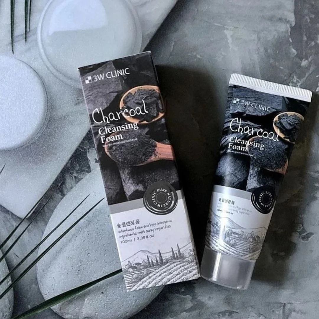 3W Clinic Charcol Foam Cleansing 100ml | Face Wash