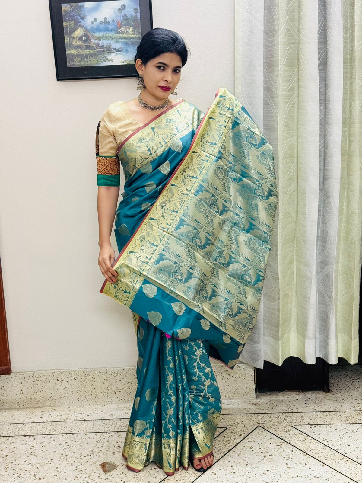 সিল্ক কাতান শাড়ি