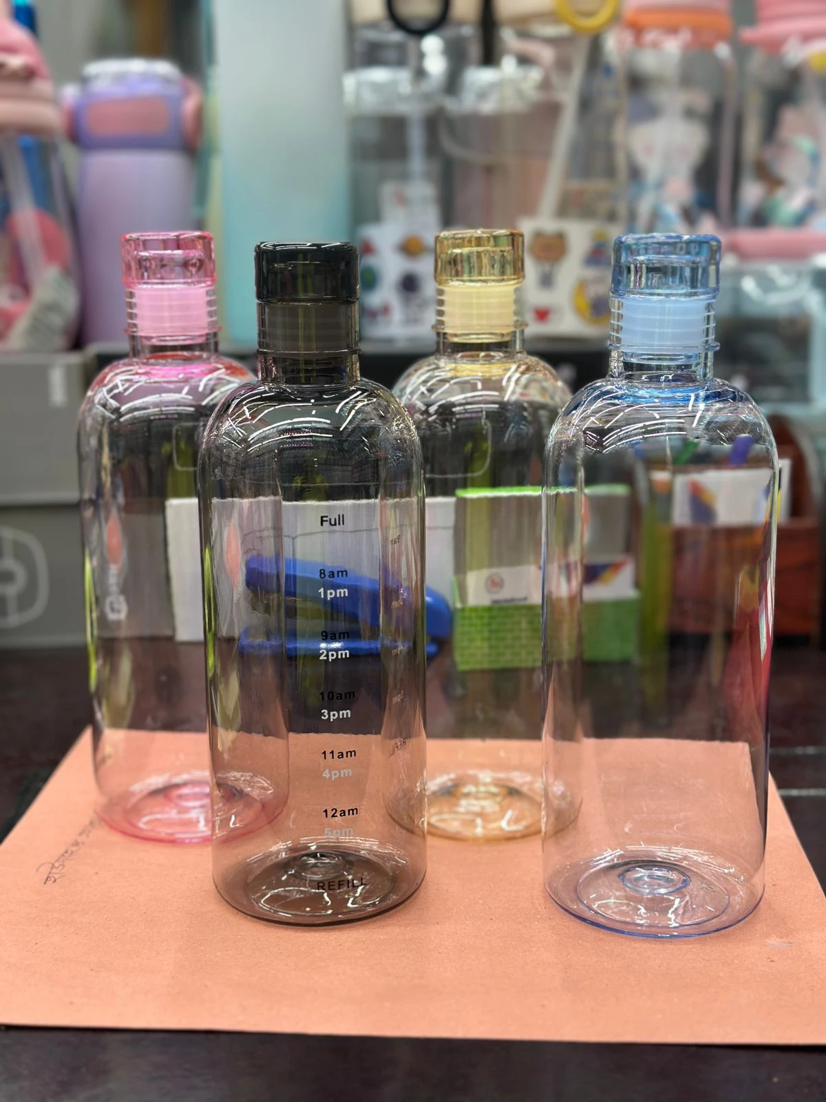 Transparent water bottle