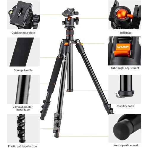 K&F Concept DSLR Camera Tripod with KF-28 Ball Head KF09.080V1