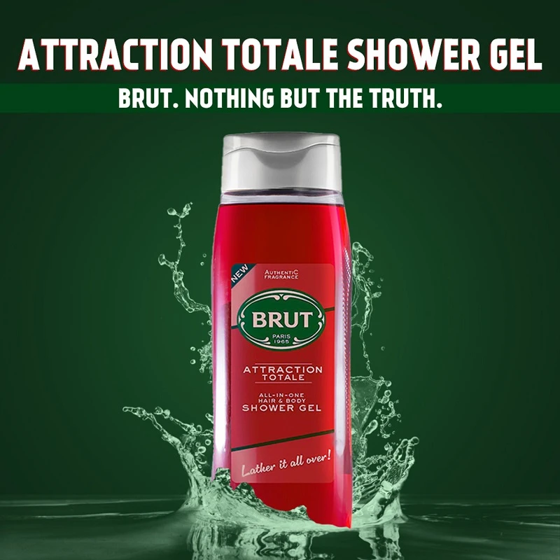 Brut Paris Attraction Totale All-In-One Hair & Body Shower Gel 500ml