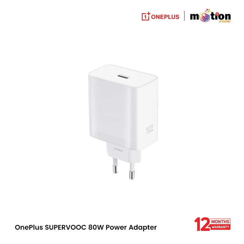 OnePlus SUPERVOOC 80W Power Adapter(Type -A EU) - White